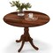 Compact 40-Inch Round Rubber Wood Table for Rustic Kitchen and Dining Room or Families